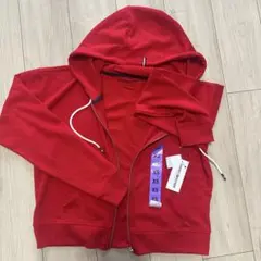 新品未使用　TOMMY SPORT ジップアップパーカー レッド XSのサムネイル