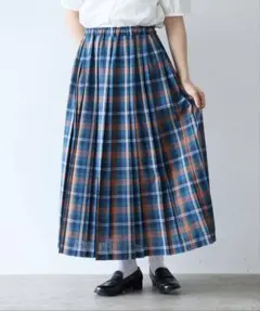 ビュルデサボン　チェックプリーツスカートのサムネイル