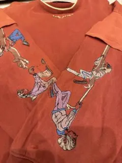 left Alone 赤色 長袖 トレーナー L