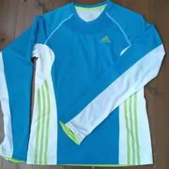 adidas 青と白 長袖 トレーニングウェア