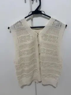 AMERICAN HOLIC アイボリー ニットベスト L