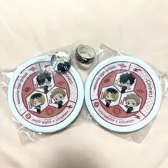 ハイキュー‼︎　くら寿司　寿司皿（音駒）　マステ（烏野）　缶バッジ（宮治、影山）