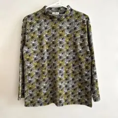 シニア　レディース幾何学模様 タートルネック 長袖