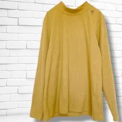 ノースオブジェクト　リブT　ロンT　Tシャツ　L　黄色　ハイネック　お洒落　上品のサムネイル