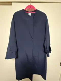 NOLLEY‘Sネイビー ノーカラーコート