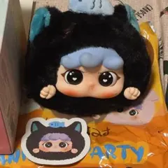 娃三岁 MIGO 动物派对 アニマルパーティ ぬいぐるみ 黒猫 怒り顔