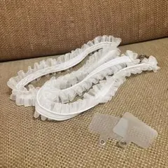 スマホショルダー フリル 白