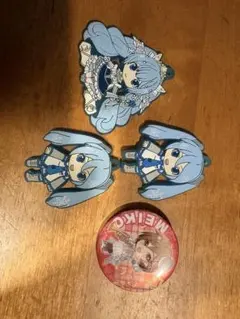 雪ミク MEIKO 缶バッジ ラバーストラップ