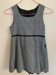COMME CA ISM グレー チェック ワンピース120cm