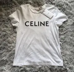 【美品✨即日発送】CELINE セリーヌ ロゴ Tシャツ ホワイトのサムネイル