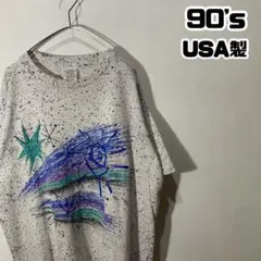 90s Tシャツ 半袖 プリント グラフィック USA製 グレー ストリート