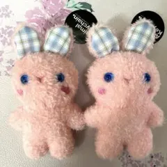 うさぎのあゆたん★ぬいぐるみ★ピンク★キーチェーン★２個セット