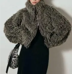 ミックスシープファースタンドブルゾン ファー