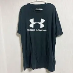 UNDER ARMOURアンダーアーマー ブラック 半袖 ロゴTシャツ 【XL】