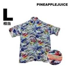 パイナップルジュース PINEAPPLE JUICE アロハシャツ 総柄 L相当のサムネイル
