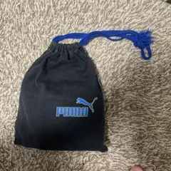 PUMA ドローストリングバッグ 黒/青のサムネイル
