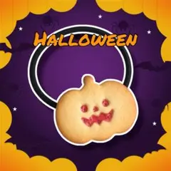【A44】 ハロウィンジャムクッキー ヘアゴム