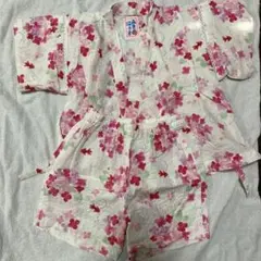 ミキハウス　花柄甚平