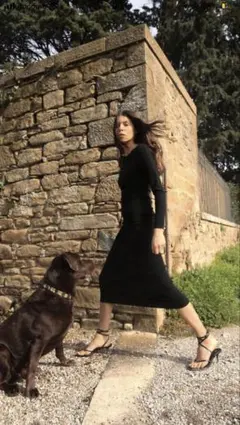 ZARA ブラック ニットワンピース 長袖 タイトフィット