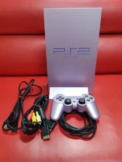 SONY PlayStation 2 本体 縦置きスタンドサクラカラージャンク品