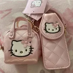 厳選　キティ　ピンクキルト　ハローキティ　サンリオ ケース　ポーチ　携帯