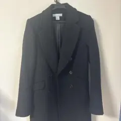 H&M ブラック ウールブレンドコートのサムネイル