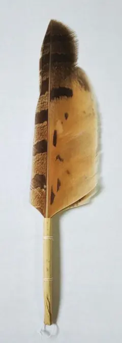 未使用 茶道具 大 白鳥 つかみ 羽根 羽箒 座箒 長約36㎝ 炭手前