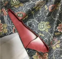 値下げ‼️「光沢のある花柄」袷着物 リメイクにも最適ーさ
