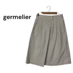 germelier タックスカート ベージュ 大人カジュアル 通勤 ナチュラル