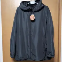 【新品タグ付き】フード付き裏ボア素材ナイロンジャケット 3L グレー 防寒