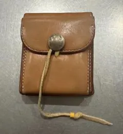 レザー製ブラウン二つ折り財布