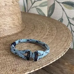 【美品】PIG & HEN バングル 黒×青（ターコイズ） Clendon Pete ターコイズMt.バングル258 | ターコイズ・メンズ