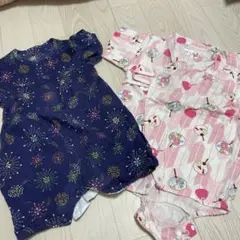 甚平 2点セット 花火柄 アイスクリーム柄