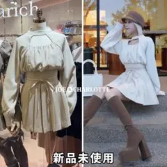 ダーリッチ darich ドッキングコルセットプリーツミニワンピース IVO F