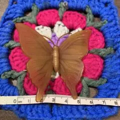 昭和　レトロ　蝶々　ブローチ