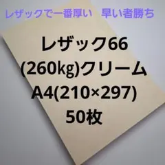 レザック66(260㎏)クリーム A4 50枚 早い者勝ち‼️
