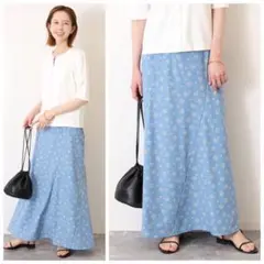 新品 SLOBE IENA フラワー ドット スカート 定価13750円 38