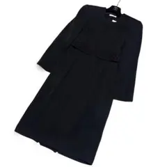 東京ソワール 礼服 アンサンブル 刺繍 冠婚葬祭 ブラックフォーマル 11号 黒