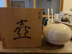 kodokichiさま専用】井上萬二作「白磁香炉」共箱 人間国宝 香道具