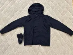 UNIQLO フード付きナイロンジャケット S ネイビー ポケッタブルパーカー