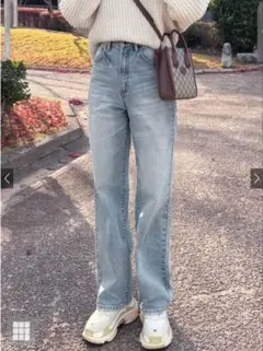 ルーズストレートデニムパンツ[cu534] Mサイズ