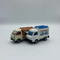 トミカ　スズキ　キャリー　スバル　サンバー　ラーメン屋　牛乳販売車　日本製　絶版