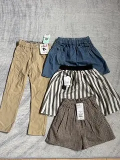 女の子　ハープパンツスカート　ズボン　まとめ売り100cmのサムネイル