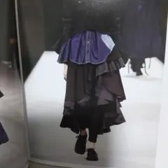 Yohji Yamamoto★シルク コットン ポリエステル レイヤードスカートのサムネイル