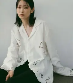 anuke Cutwork Opencollar Shirts アンヌーク