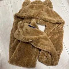 ダッフィー耳付きフリースフード付きスカーフ
