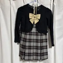 入学式ワンピース(カーディガン+リボンセット)
