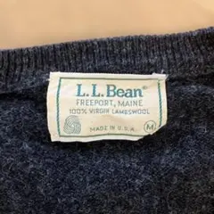 ヴィンテージUSA製 L.L.Bean ヴァージンラムウール Vネックセーター