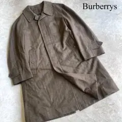 Burberrys ウール100% ラグラン ストライプ ステンカラーコート M