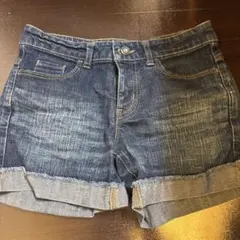 ダークブルーデニムショートパンツ